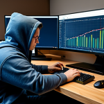 A focused gamer, fully clothed in a comfortable, modest hooded sweatshirt and jeans, sits at a clean, modern desk. On a large monitor, a data visualization displays charts and graphs representing resource management and strategic planning for a fantasy game's in-game currency. The gamer holds a pen, deep in thought, with a subtle, determined expression. The background is a tidy home office with soft, professional lighting. Perfect anatomy, correct proportions, natural pose, well-formed hands, proper finger count, natural body proportions. High-resolution digital painting, professional photography, appropriate content, safe for work, family-friendly.