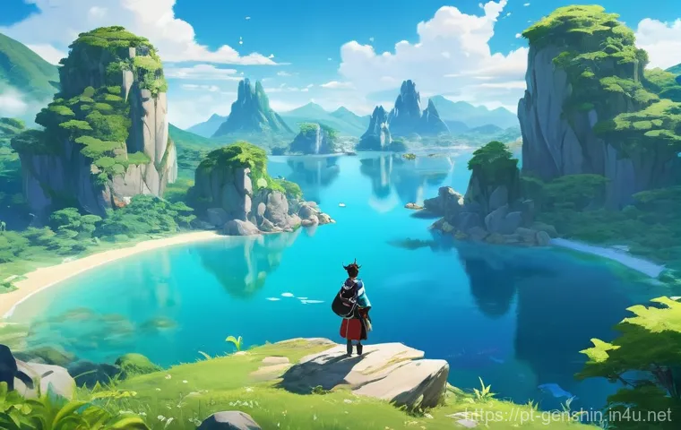 원신 이스터 에그 리스트 - **Genshin Impact Heart-Shaped Island Discovery:**
    "Two fully-clothed Genshin Impact characters, ...